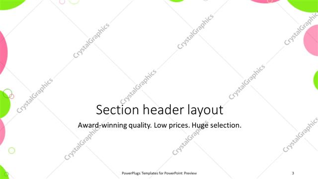 Section Header presentation slide layout