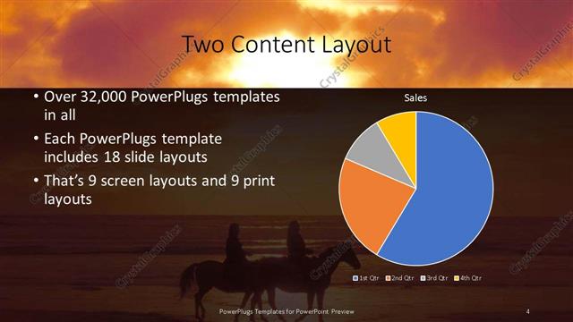 Two Content presentation slide layout