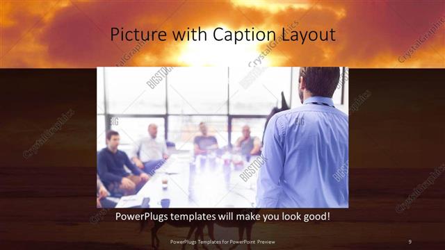 Picture with Caption presentation slide layout