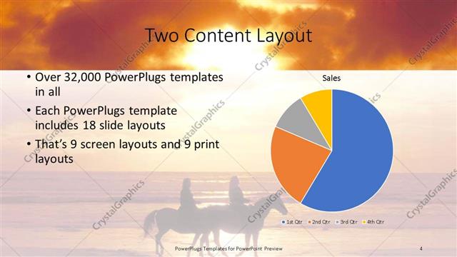 Two Content presentation slide layout