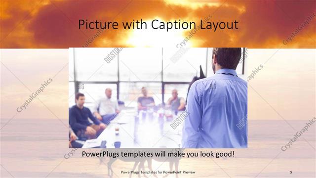 Picture with Caption presentation slide layout