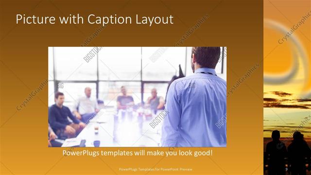 Picture with Caption presentation slide layout