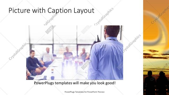 Picture with Caption presentation slide layout