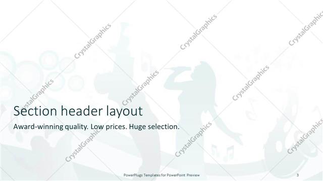 Section Header presentation slide layout