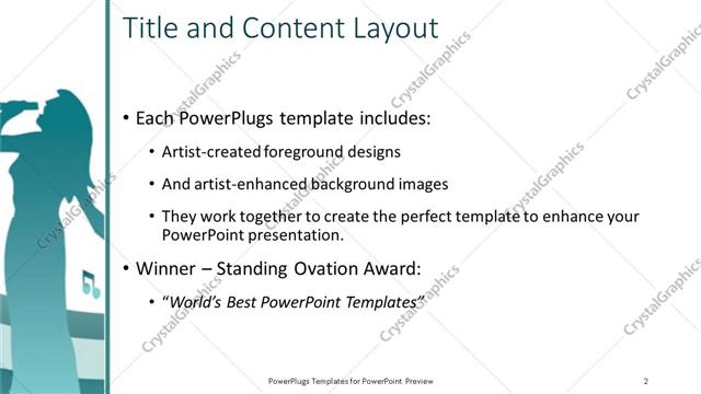 Title and Content presentation slide layout