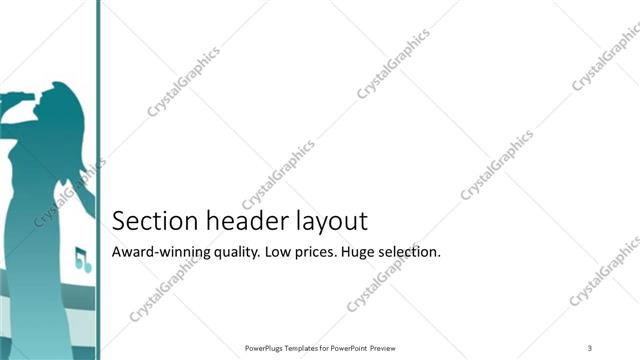 Section Header presentation slide layout