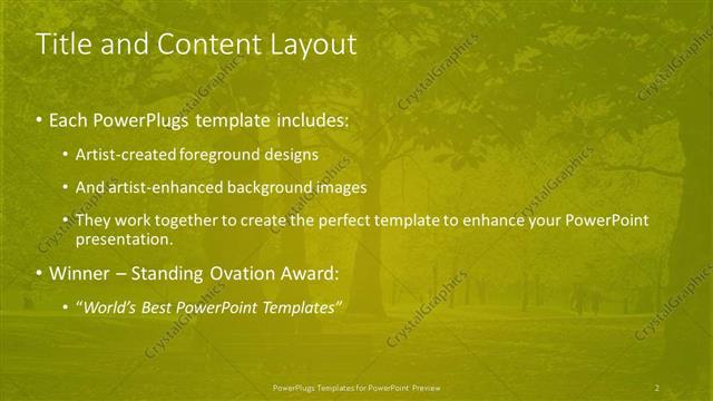 Title and Content presentation slide layout