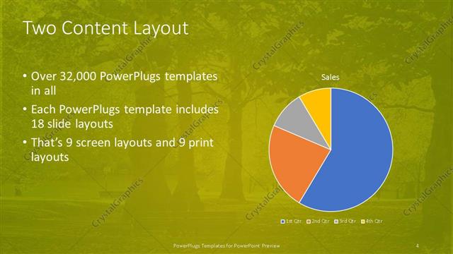 Two Content presentation slide layout