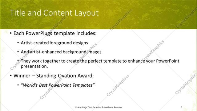 Title and Content presentation slide layout
