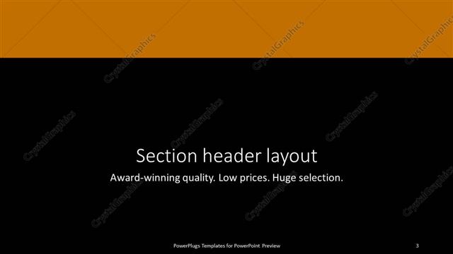 Section Header presentation slide layout