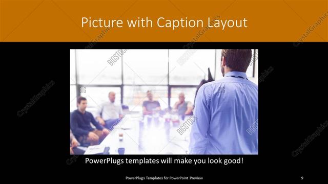 Picture with Caption presentation slide layout