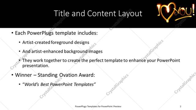 Title and Content presentation slide layout
