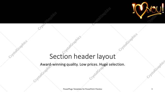 Section Header presentation slide layout
