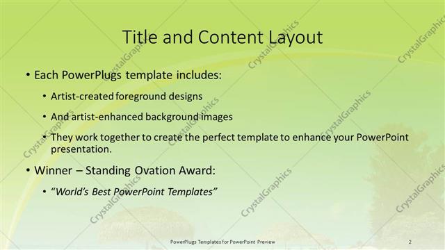 Title and Content presentation slide layout