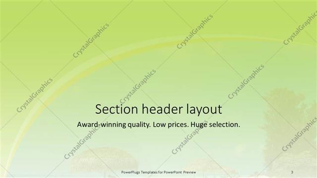Section Header presentation slide layout
