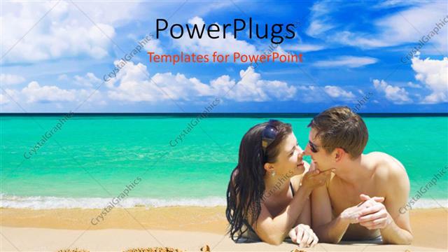  Presentation with couple - A couple spending their time on the beach