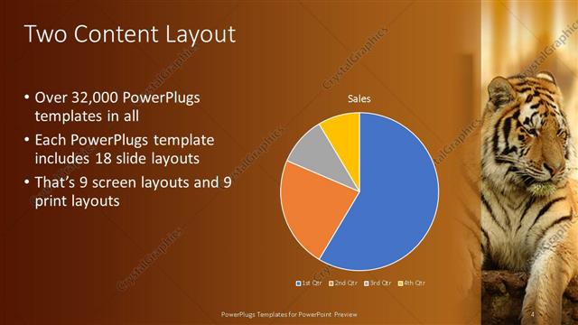 Two Content presentation slide layout