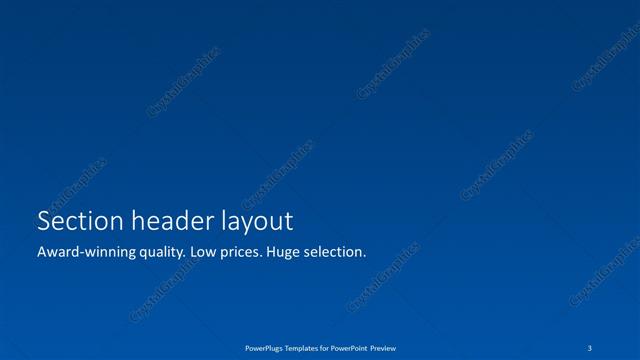 Section Header presentation slide layout