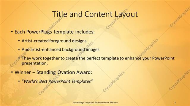 Title and Content presentation slide layout