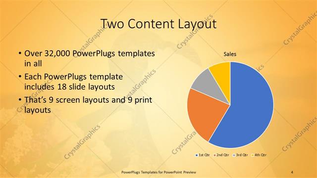 Two Content presentation slide layout