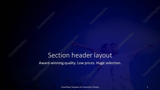 Section Header presentation slide layout