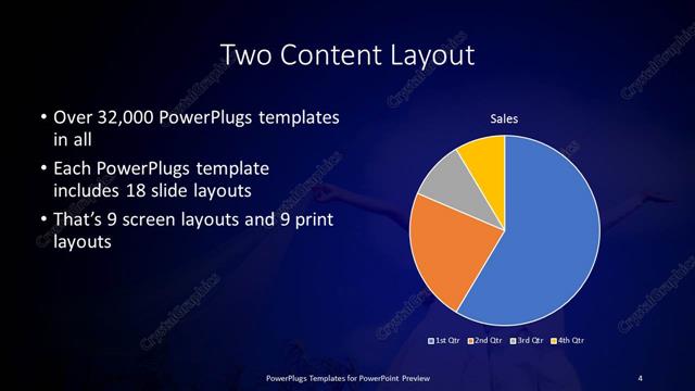 Two Content presentation slide layout