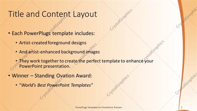 Title and Content presentation slide layout