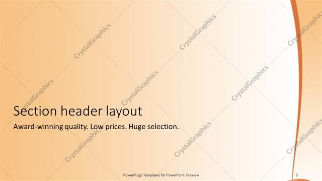 Section Header presentation slide layout