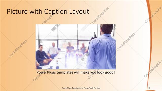 Picture with Caption presentation slide layout