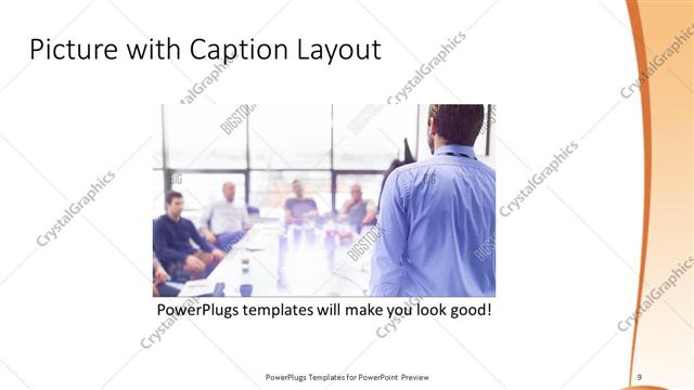 Picture with Caption presentation slide layout