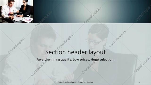 Section Header presentation slide layout