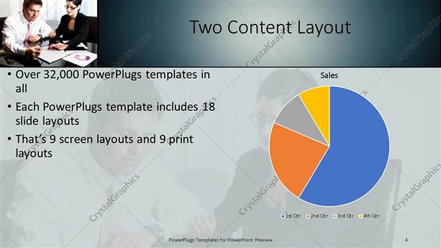 Two Content presentation slide layout