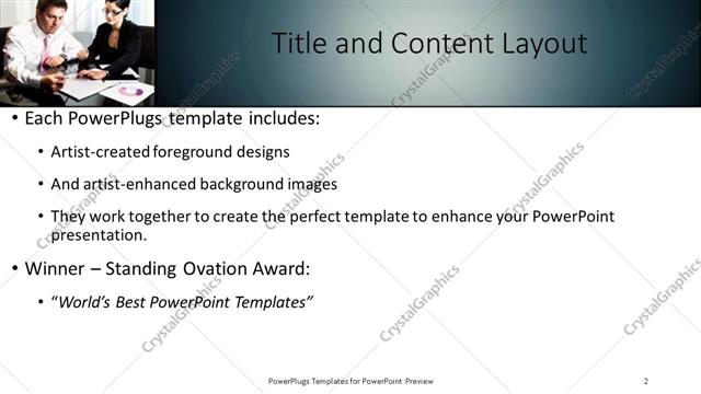 Title and Content presentation slide layout
