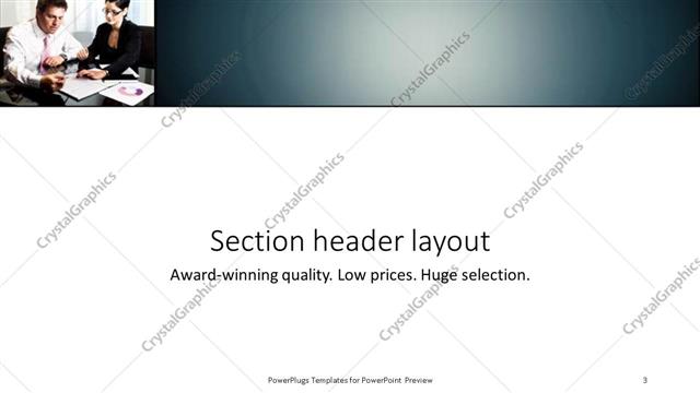 Section Header presentation slide layout