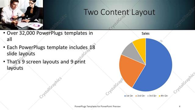 Two Content presentation slide layout