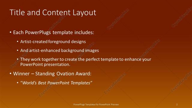 Title and Content presentation slide layout