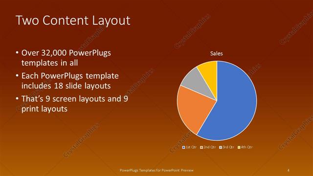Two Content presentation slide layout