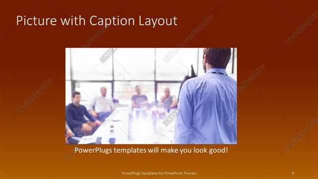 Picture with Caption presentation slide layout