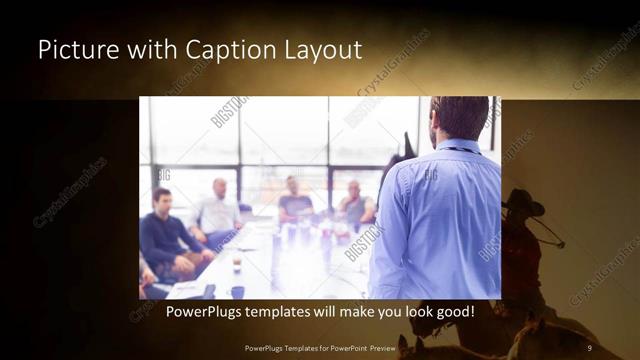 Picture with Caption presentation slide layout