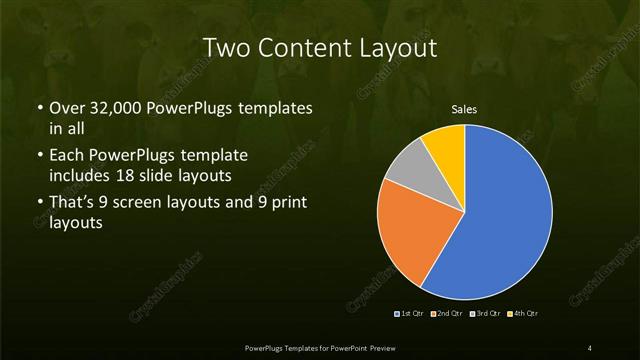 Two Content presentation slide layout