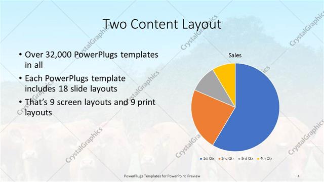 Two Content presentation slide layout