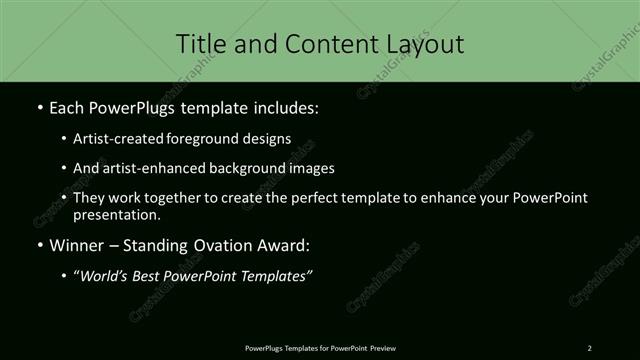 Title and Content presentation slide layout