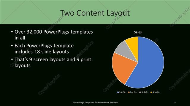 Two Content presentation slide layout