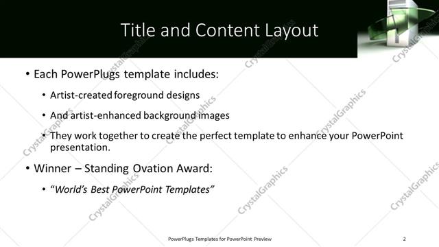 Title and Content presentation slide layout