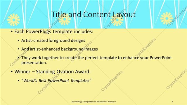 Title and Content presentation slide layout