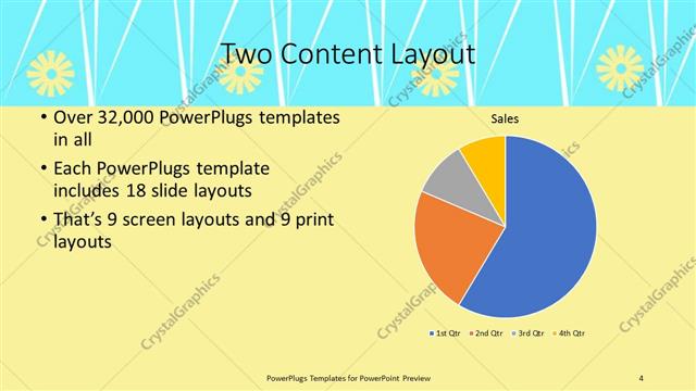 Two Content presentation slide layout