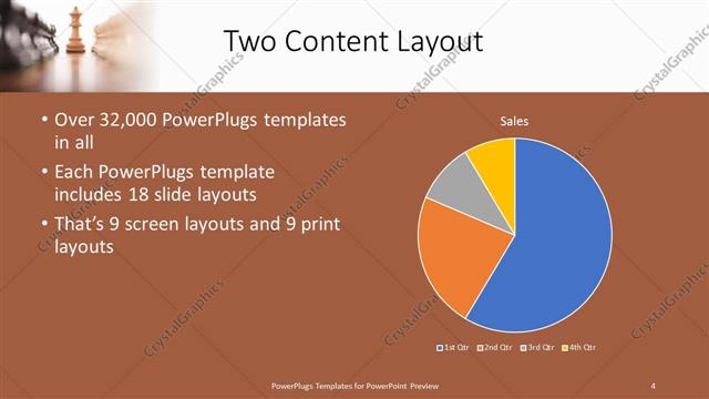 Two Content presentation slide layout