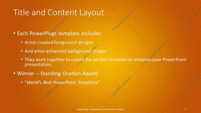 Title and Content presentation slide layout