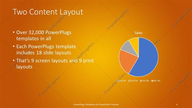 Two Content presentation slide layout