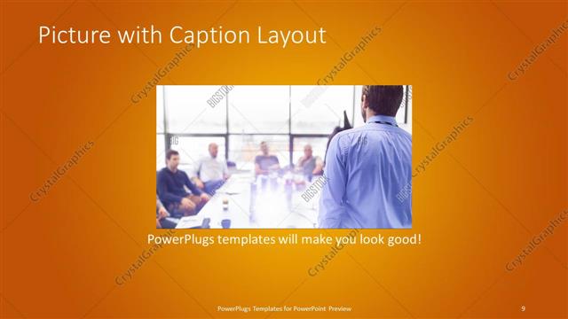 Picture with Caption presentation slide layout